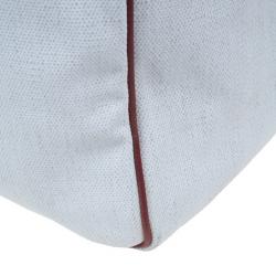 Pre Owned Saint Laurent Paris Red and White Canvas Raspail Tote