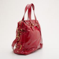 مملوكة مسبقًا Saint Laurent Paris Red Patent Croc Embossed Tote