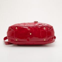 مملوكة مسبقًا Saint Laurent Paris Red Patent Croc Embossed Tote