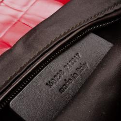 م ملوكة مسبقًا Saint Laurent Paris Red Patent Croc Embossed Tote