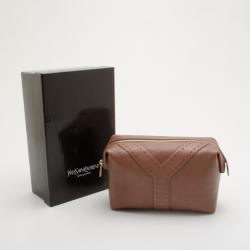 Pre Owned Yves Saint Laurent Toiletries Buffalo Cosmetic Bag