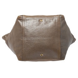 Pre Owned Yves Saint Laurent Beige Leather Large Downtown Tote