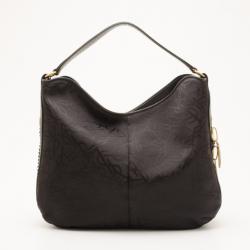 Pre Owned Yves Saint Laurent Black Monogram 'The Zip' Hobo