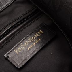 Pre Owned Yves Saint Laurent Black Monogram 'The Zip' Hobo