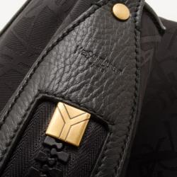 Pre Owned Yves Saint Laurent Black Monogram 'The Zip' Hobo