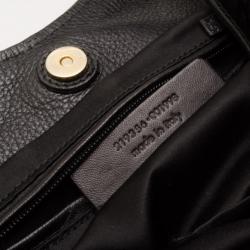 Pre Owned Yves Saint Laurent Black Monogram 'The Zip' Hobo