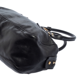 Pre Owned حقيبة ايف سان لوران موسي بولر جلد أسود