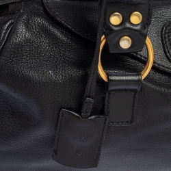 Pre Owned حقيبة ايف سان لوران موسي بولر جلد أسود