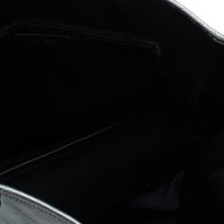 Saint Laurent Paris Metallic Silver Leather Y-Mail Shopper Tote 