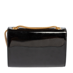 Pre Owned Saint Laurent Black Patent Leather Small Kate Tassel Crossbody Bag