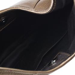 Pre Owned Saint Laurent Paris Bronze Leather Small Mombasa Hobo Bag