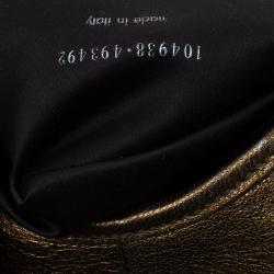 Pre Owned Saint Laurent Paris Bronze Leather Small Mombasa Hobo Bag