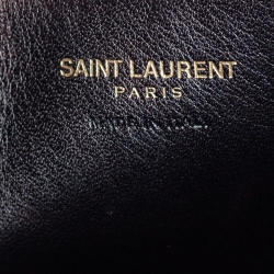 Pre Owned حقيبة يد سان لوران كاباس جلد ماتيلاس مونوغرامي أسود متوسطة