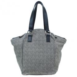 Pre Owned Saint Laurent Paris Grey Pony Hair Downtown Luggage Tote