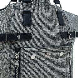 Pre Owned Saint Laurent Paris Grey Pony Hair Downtown Luggage Tote