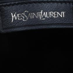 Pre Owned Saint Laurent Paris Grey Pony Hair Downtown Luggage Tote