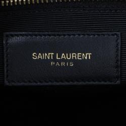 Pre Owned Saint Laurent Paris Brown Leather Cassandre Shoulder Bag