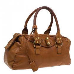 Pre Owned Saint Laurent Paris Tan Leather Muse Bowler Bag