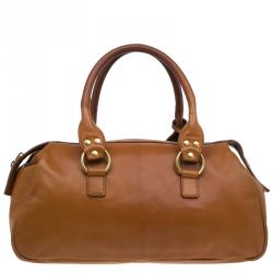 Pre Owned Saint Laurent Paris Tan Leather Muse Bowler Bag