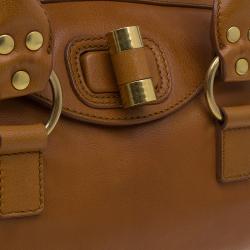 Pre Owned Saint Laurent Paris Tan Leather Muse Bowler Bag