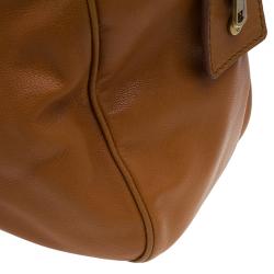 Pre Owned Saint Laurent Paris Tan Leather Muse Bowler Bag