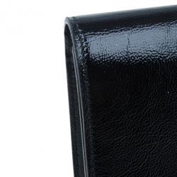 Pre Owned Saint Laurent Paris Black Leather Belle De Jour Flap Clutch