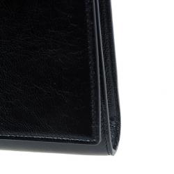 Pre Owned Saint Laurent Paris Black Leather Belle De Jour Flap Clutch