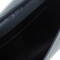 Pre Owned Saint Laurent Paris Black Leather Belle De Jour Flap Clutch