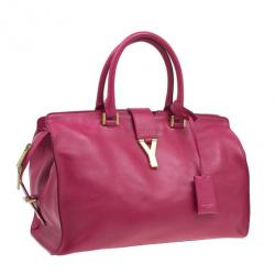 مملوكة مسبقًا Saint Laurent Paris Pink Leather Classic Y Cabas Tote