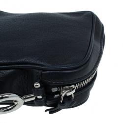 Pre Owned Saint Laurent Paris Black Leather Chain Wristlet