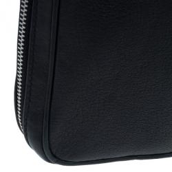 Pre Owned Saint Laurent Paris Black Leather Chain Wristlet