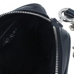 Pre Owned Saint Laurent Paris Black Leather Chain Wristlet