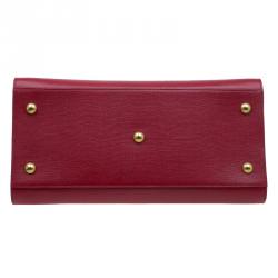 Pre Owned حقيبة سان لوران باريس كاباس شيك جلد أحمر متوسطة