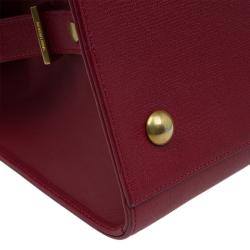 Pre Owned حقيبة سان لوران باريس كاباس شيك جلد أحمر متوسطة