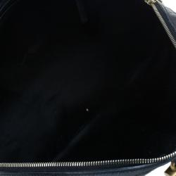 Pre Owned Saint Laurent Paris Blue Croc-Embossed Large Muse Bag