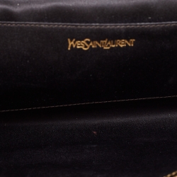 Pre Owned Saint Laurent Gold Leather Belle De Jour Clutch