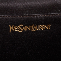 Pre Owned Saint Laurent Gold Leather Belle De Jour Clutch