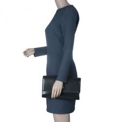 Pre Owned كلتش بغطاء إ يف سانت لوران بيلا دي جور أخضر لامع