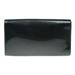 Pre Owned كلتش بغطاء إيف سانت لوران بيلا دي جور أخضر لامع