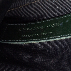 Pre Owned Saint Laurent Dark Green Pebbled Leather Baby Classic Sac De Jour Tote