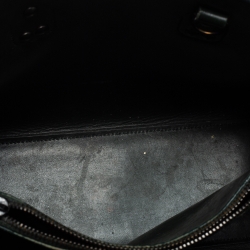 Pre Owned Saint Laurent Dark Green Pebbled Leather Baby Classic Sac De Jour Tote