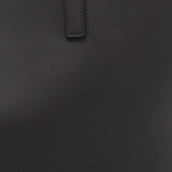 Pre Owned Saint Laurent Dark Grey Leather E/W Shopper Tote
