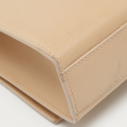 Saint Laurent Beige Leather Monogram Kate Chain Shoulder Bag