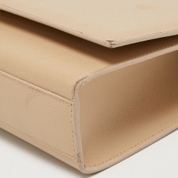 Saint Laurent Beige Leather Monogram Kate Chain Shoulder Bag