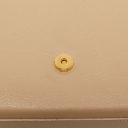 Saint Laurent Beige Leather Monogram Kate Chain Shoulder Bag