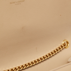 Saint Laurent Beige Leather Monogram Kate Chain Shoulder Bag