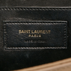 Saint Laurent Beige Leather Monogram Kate Chain Shoulder Bag