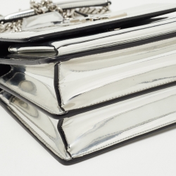 Saint Laurent Silver Mirrored Leather Sunset Shoulder Bag
