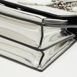 Saint Laurent Silver Mirrored Leather Sunset Shoulder Bag