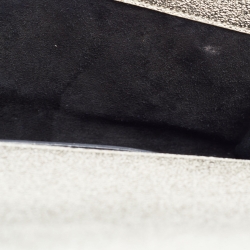 Pre Owned Saint Laurent Gold Crinkled Leather Kate Clutch